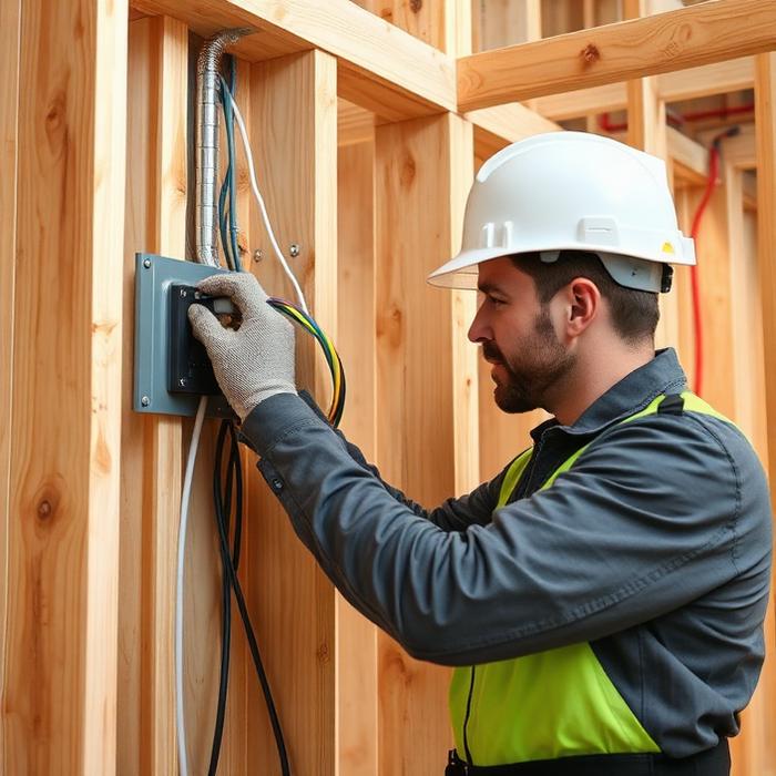 Electrician at work