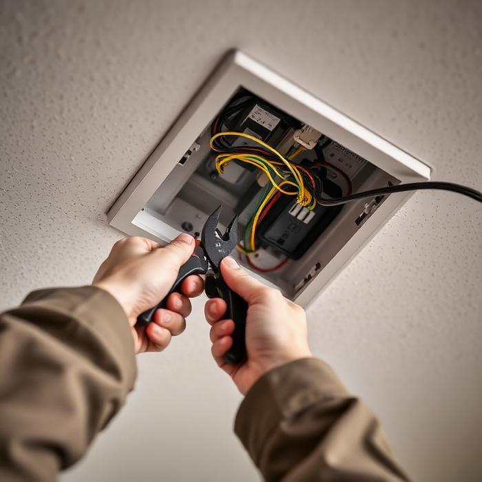 Electrician at work